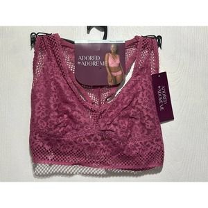 Adored by Adore Me Women’s Unlined Jenny Red Bralette Bra Size Medium NEW